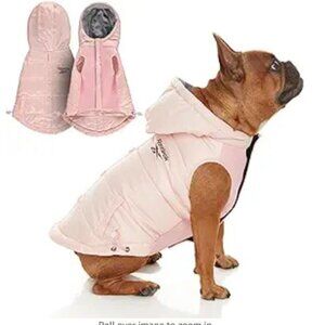 NEW Reebok Dog Jacket Puffer Hooded Pink NWT Machine Wash Size XL